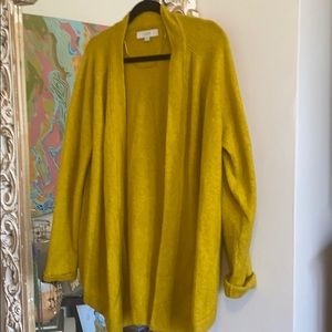 LOFT Size Large yellow cardigan